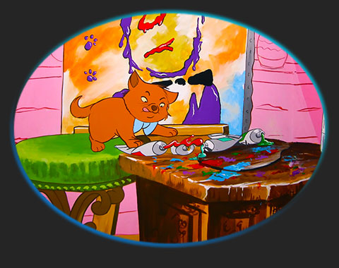 Aristocats bedroom mural disney