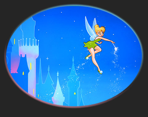 Disney Castle twilight tinkerbell mural