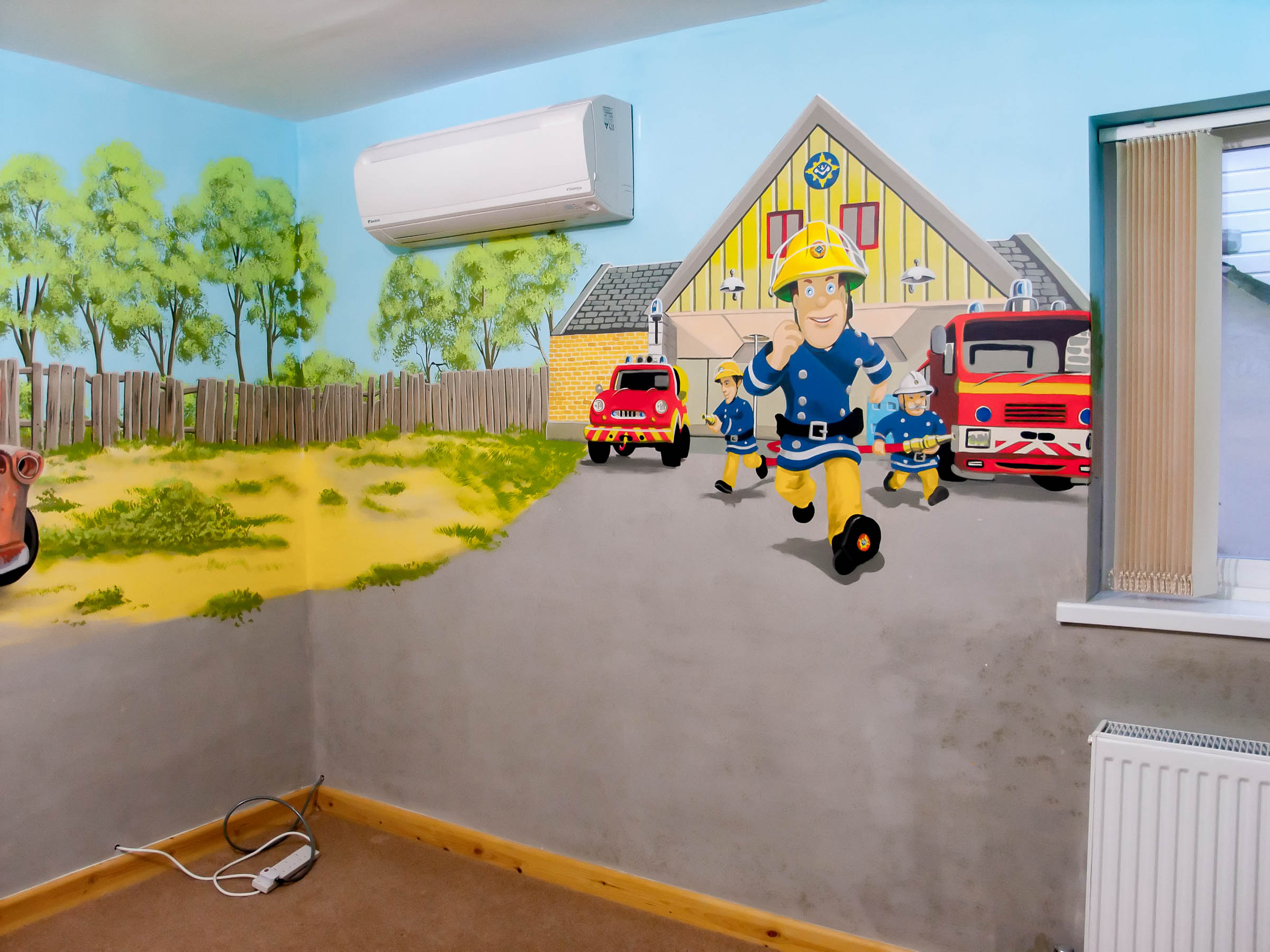 fireman sam mural corner