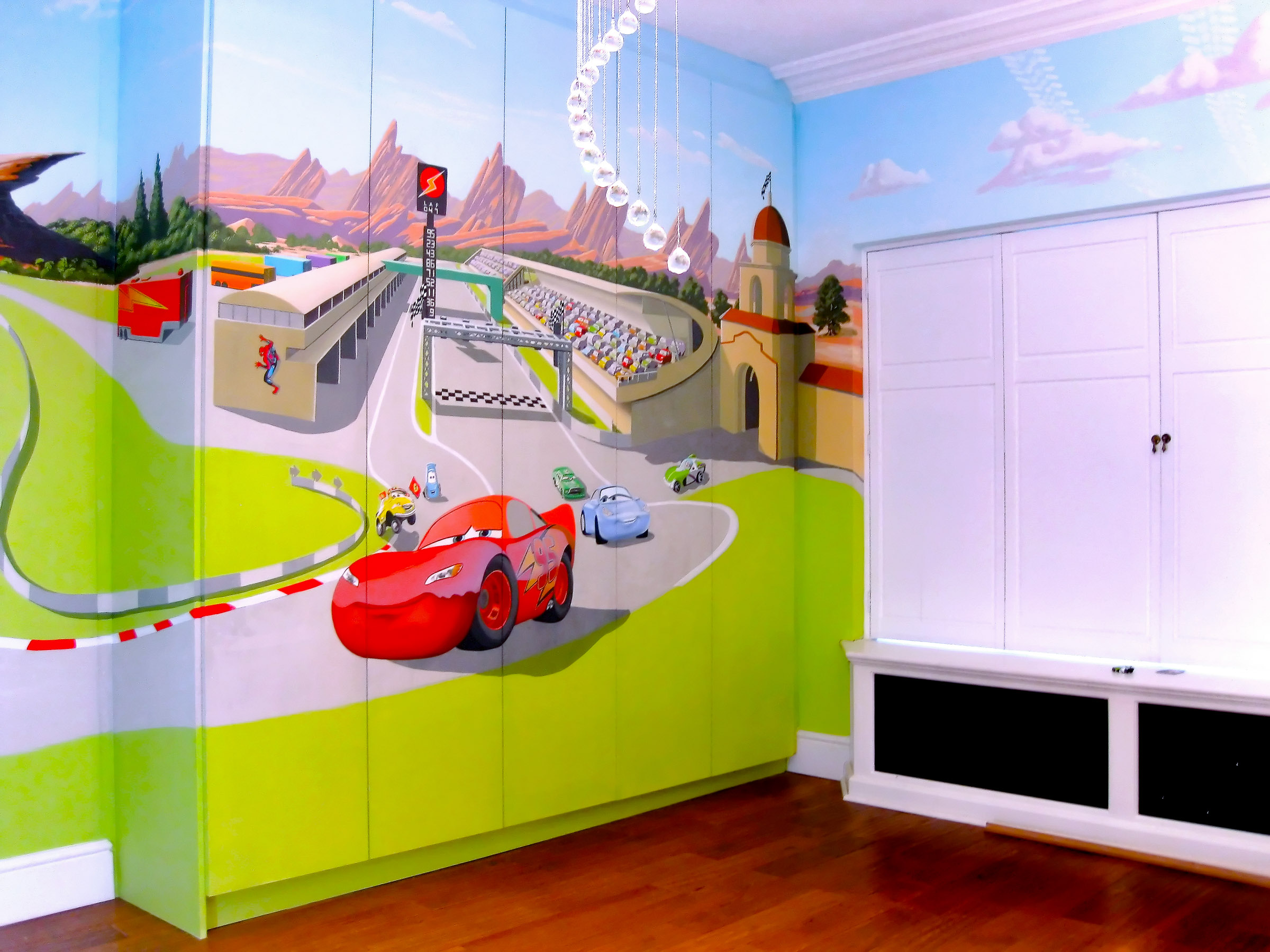 baby spice girl bedroom mural cars