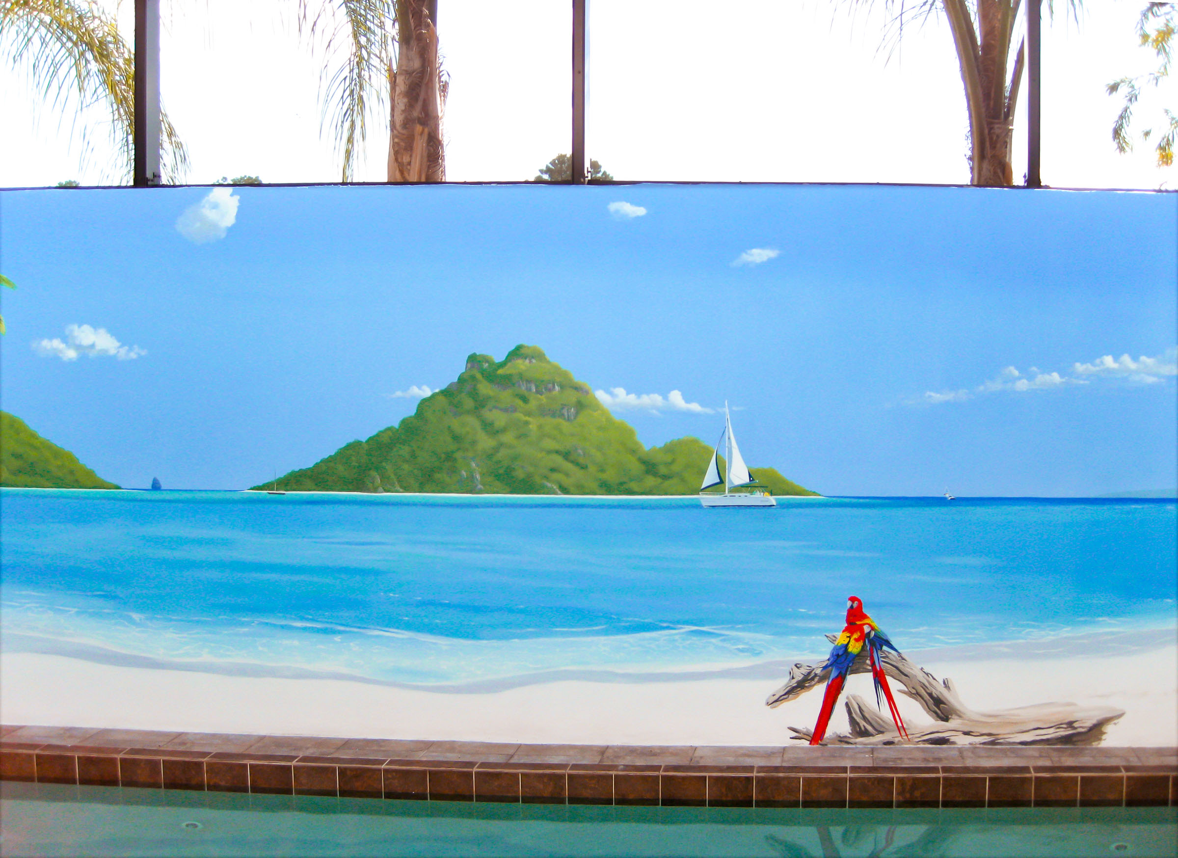 florida-pool-mural-paradise