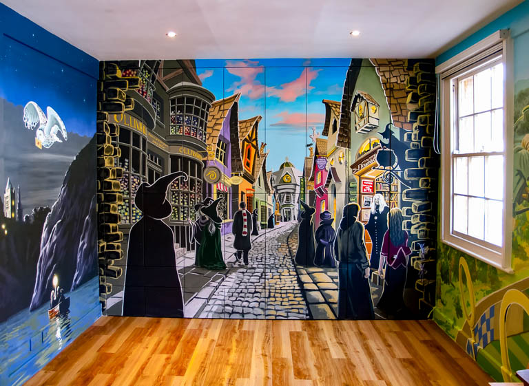 harry potter bedroom mural