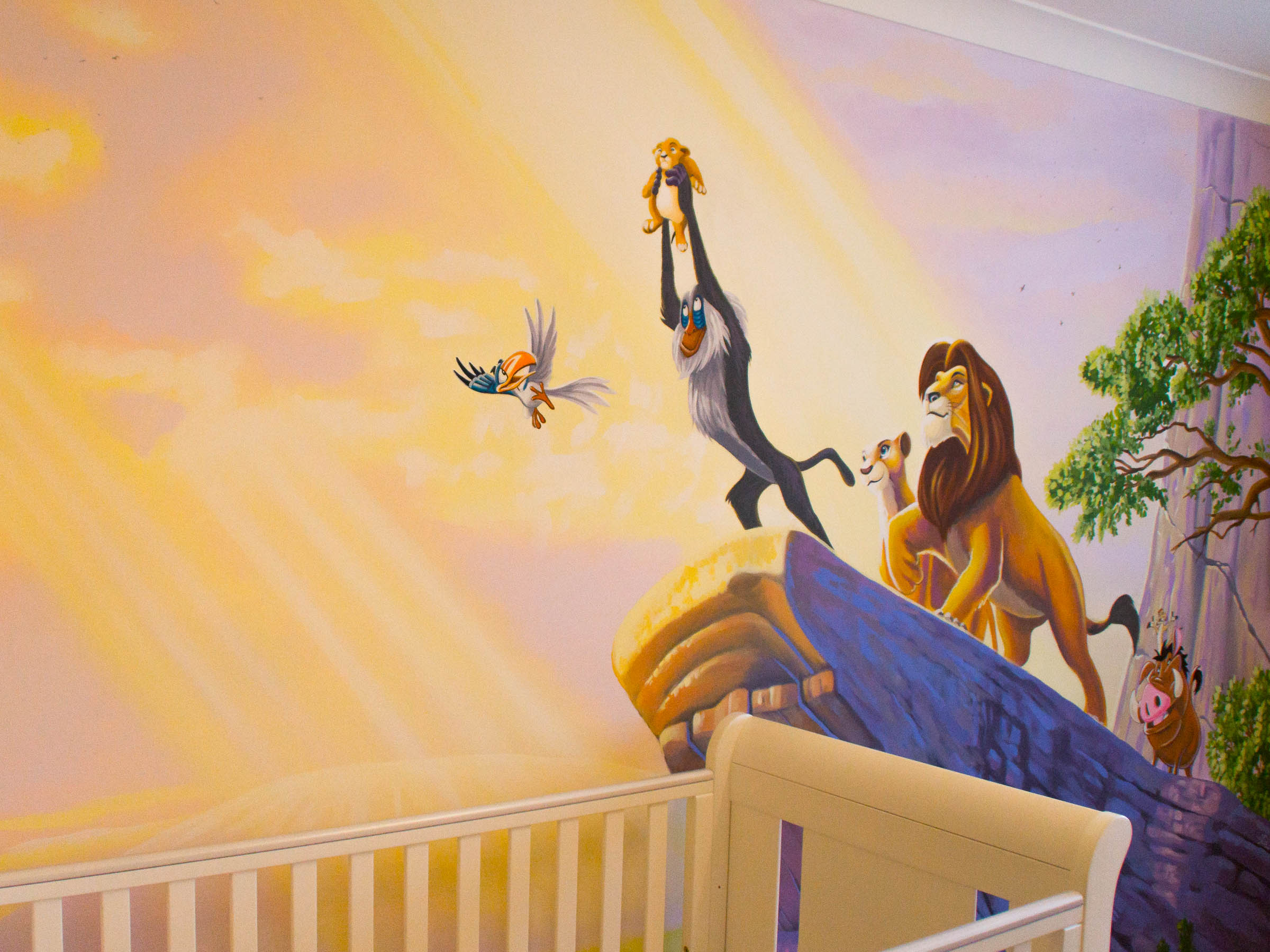 Disney Mural, Lion King Mural in Nursery, Disney Murals