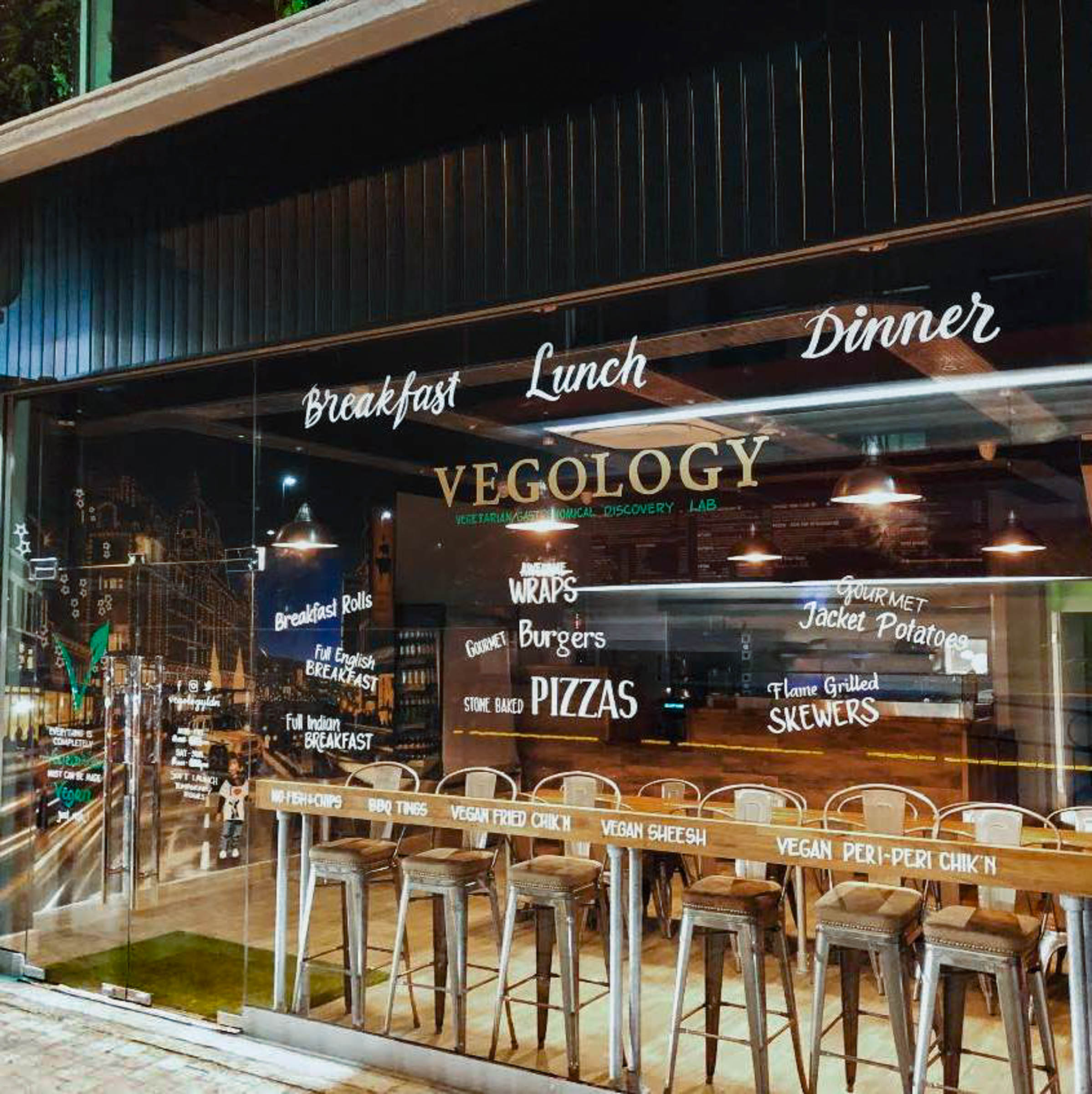 Vegology Resaurant with murals hounslow