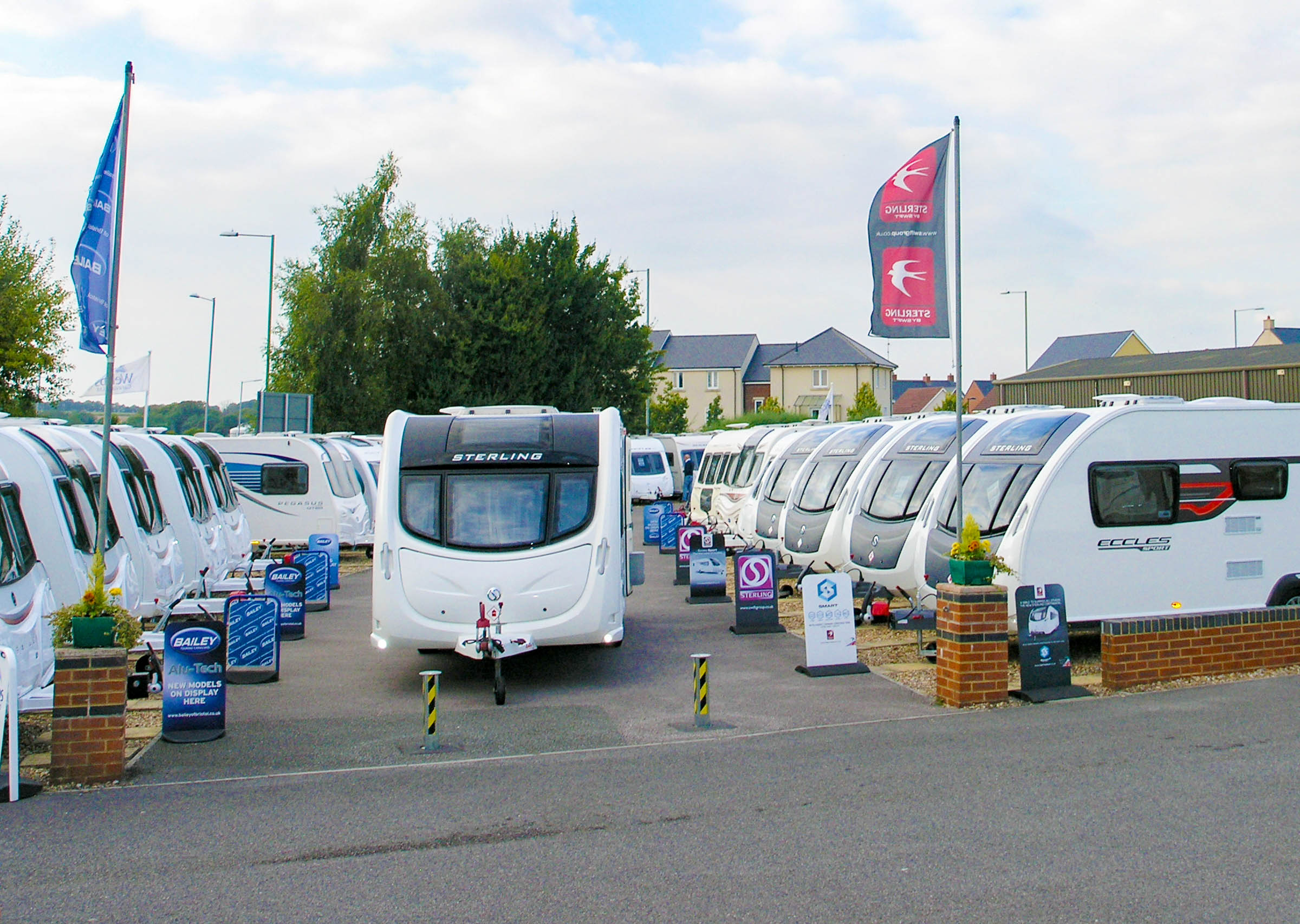 Commercial Mural was painted for Webbs Caravans in Somerset