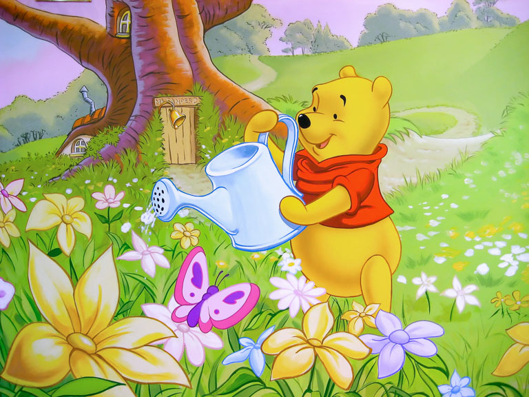 winnie the pooh mural