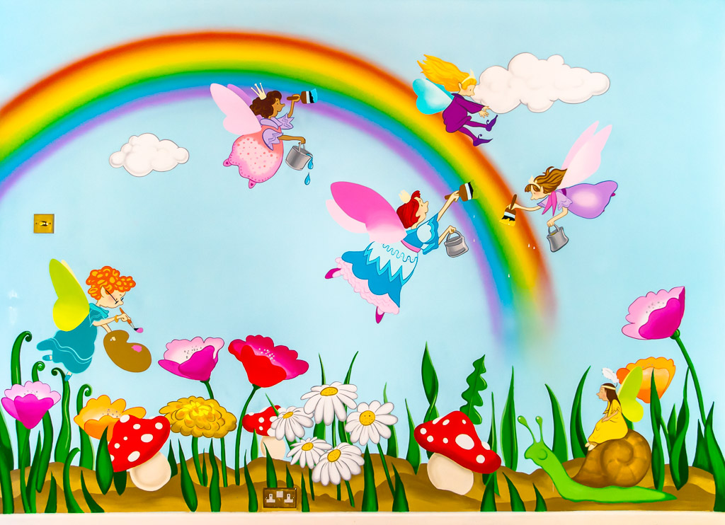Toddler fairy mural